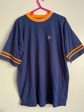 Vintage 90s Gecko Hawaii 'Mundo Maya' Destination Ringer Tee, Men's XL
